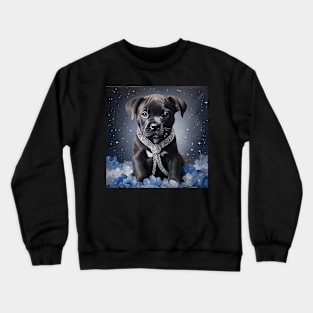 Jewelled Cute Staffy Crewneck Sweatshirt